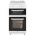 Valor V50GTCLWHI 50cm Gas Cooker White with Twin Cavity Oven and 4 Burner Lidded Hob