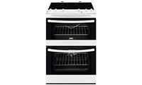 Zanussi ZCV66078WA 60cm Ceramic Electric Cooker with Double Oven