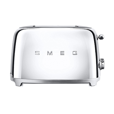 smeg 2 slice toaster chrome