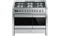 smeg A281 100cm Dual Fuel Range Cooker Stainless Steel