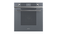 smeg SF6100TVS1 Single Oven in Silver Glass