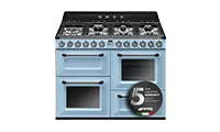 smeg TR4110AZ 110cm Dual Fuel Cooker Pastel Blue
