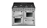 smeg TR4110X1 110cm Victoria Dual Fuel Range Cooker Stainless Steel 